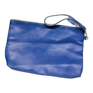 Old Navy Blue Faux Leather Wristlet clutch/purse